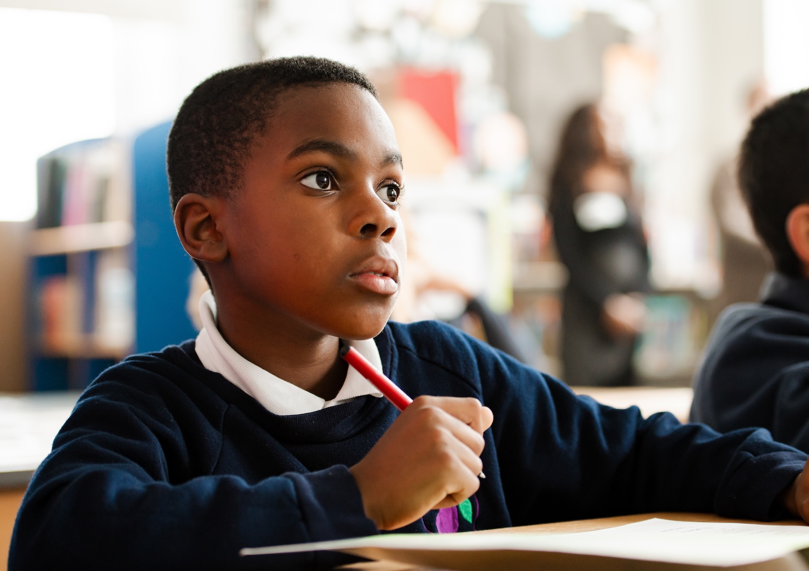 Boy in a classroom