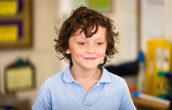 Boy smiling